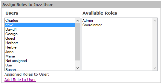 Figure 1: Jazz Assign Roles to Users